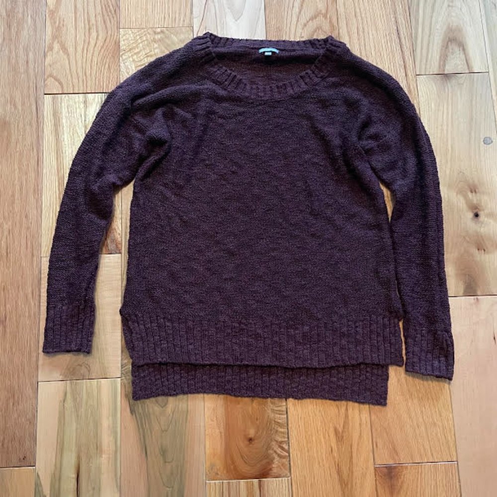 Charlotte Russe Maroon Long-sleeved Sweater: Size S